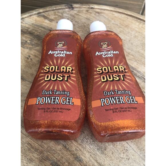 (2) Australian Gold Solar Dust Tanning Gel (8 oz) Each Golden Shimmer Non-Greasy - Picture 6 of 6